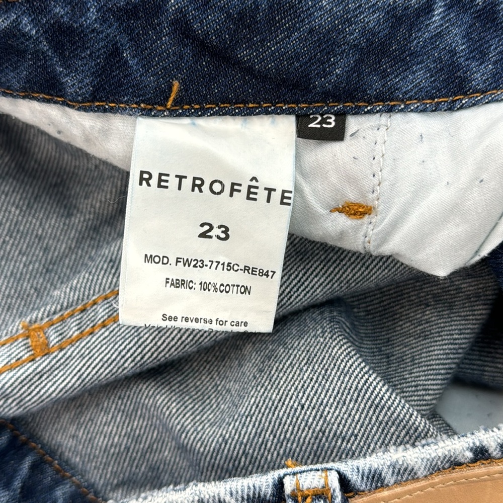 Retrofete Blue Straight Leg Jeans - Picture 7 of 7